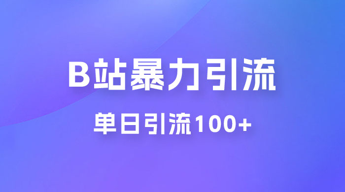 B 站暴力引流新玩法，单日引流 100+