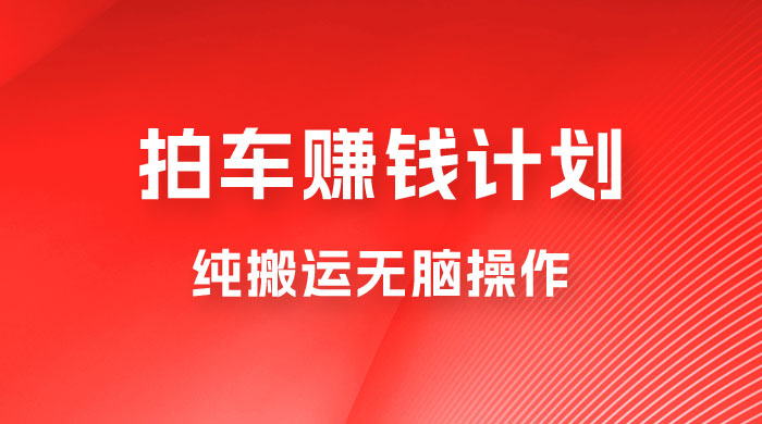 懂车帝拍车赚钱计划，纯搬运无脑操作，只要勤快小白也日入 1000+