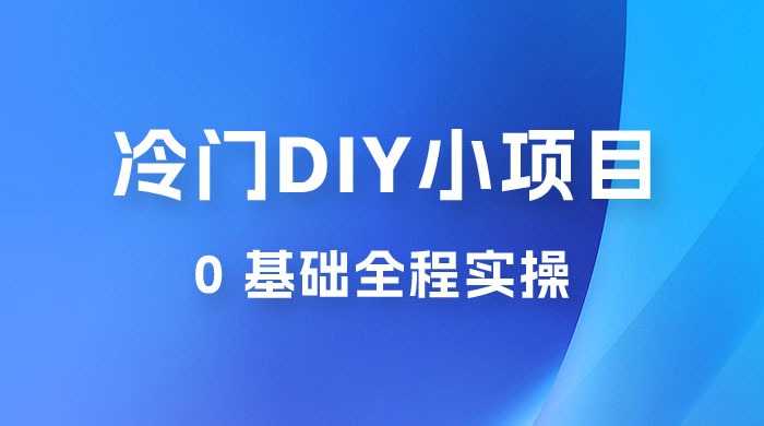 日入几百的冷门 DIY 小项目 0 基础全程实操