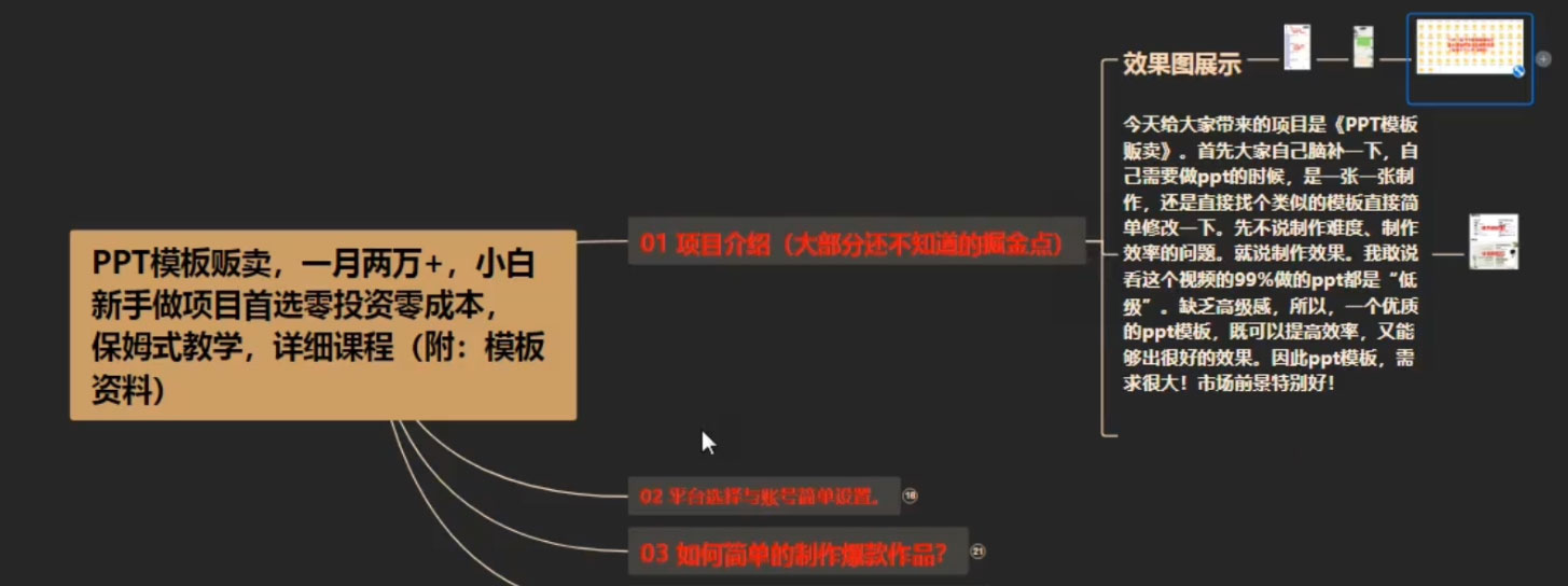 PPT 模板贩卖，一月两万+，小白新手做项目首选零投资零成本，详细课程（附 39.9 G 资源）