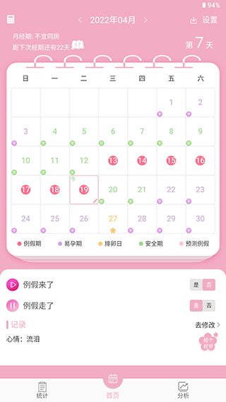 女生例假记录1