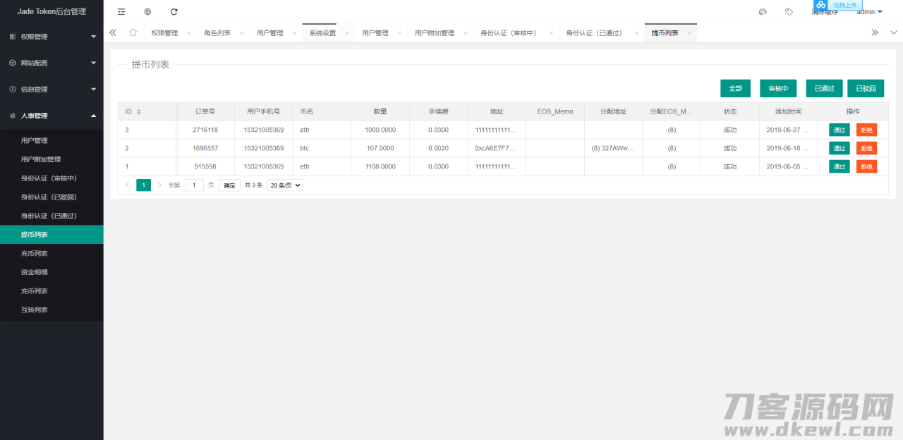 【多币种区块链交易所源码】最新价格走势+币种区块链交易所+存取功能齐全+带有身份认证+量化交易