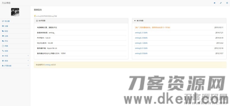 emlog个人博客论坛资源分享网整站源码 附带200多条数据插图