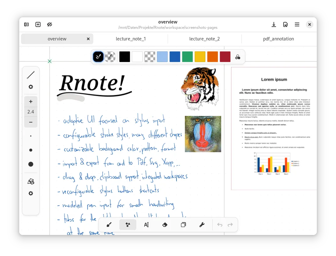 开源矢量绘图应用 Rnote v0.13.1