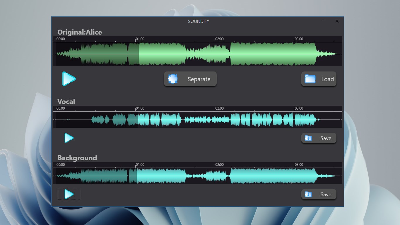 便携版AI人声伴奏分离工具Soundify
